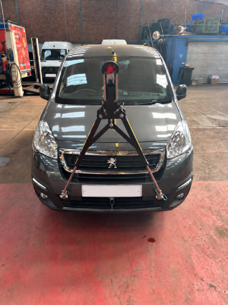 Peugeot Partner with A-frame attached