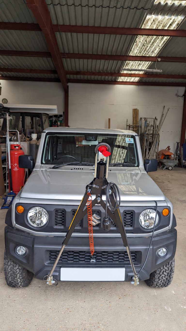 Suzuki Jimny with A-frame attached